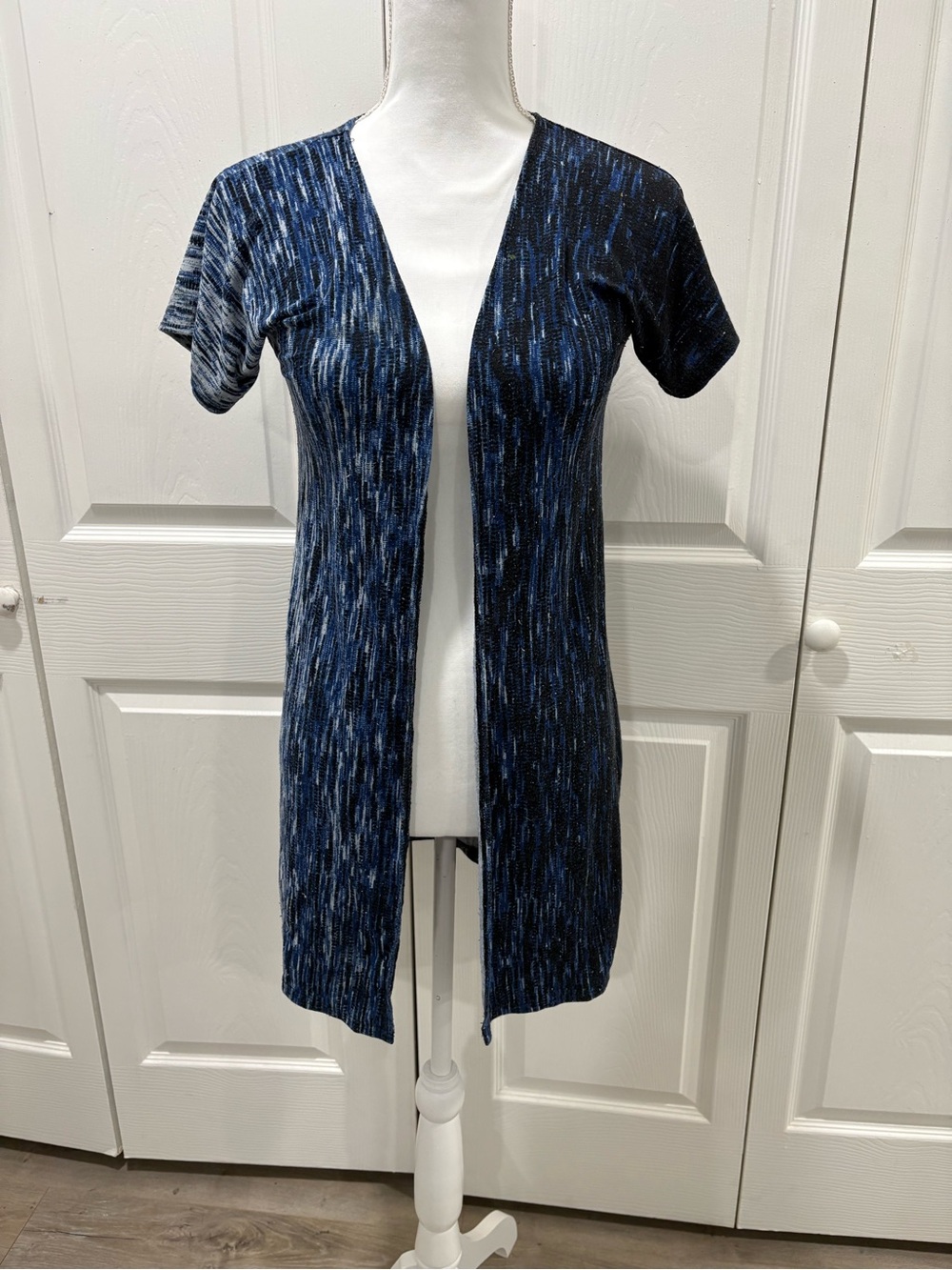 Love Marled Navy and Light Blue Knit Top